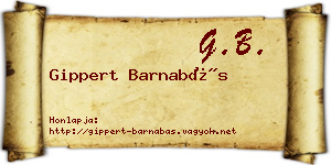 Gippert Barnabás névjegykártya